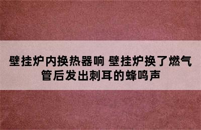 壁挂炉内换热器响 壁挂炉换了燃气管后发出刺耳的蜂鸣声